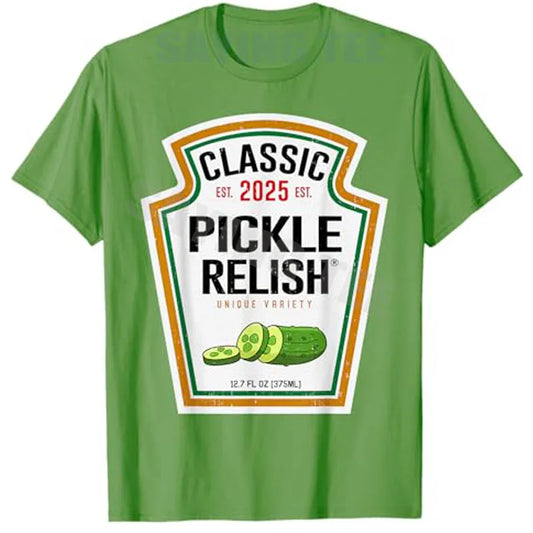 Yellow Mustard,Tomato Ketchup Mustard Condiment DIY Halloween Costume Matching T-Shirt Pickle Relish Halloween Party Tee Clothes