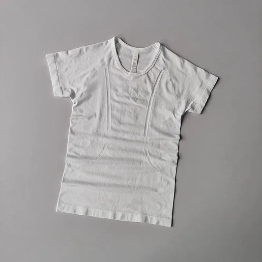 Summer Women's Short Sleeve Yoga T-Shirt Sports Shirt Gym Clothes Fitness Blouse Running Sweatshirt Casual Yoga Clothing Top