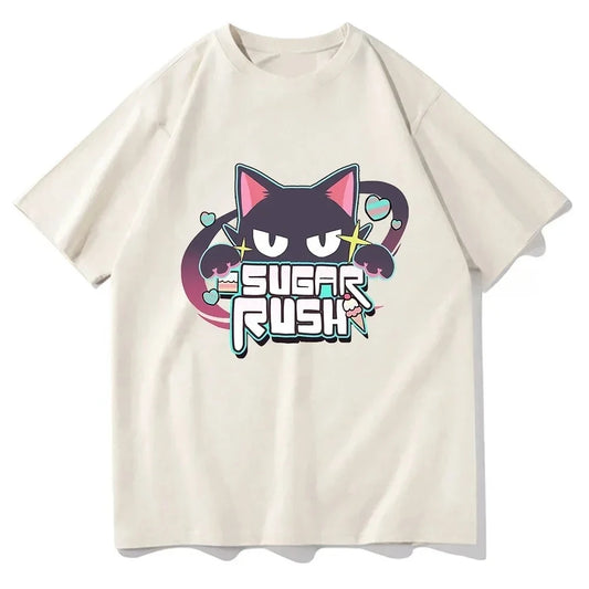 Blue Anime Archive T Shirts Sugar Rush Funny Women Clothing Unisex Streetwear Manga Cosplay Clothes Graphic T-Shirts