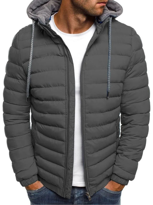 Male Loose Overcoat Clothing Outdoor Casual Sportswear Fashion Streetwear Style Hooded Warm Zipper Jacket 2025 Autumn And Winte