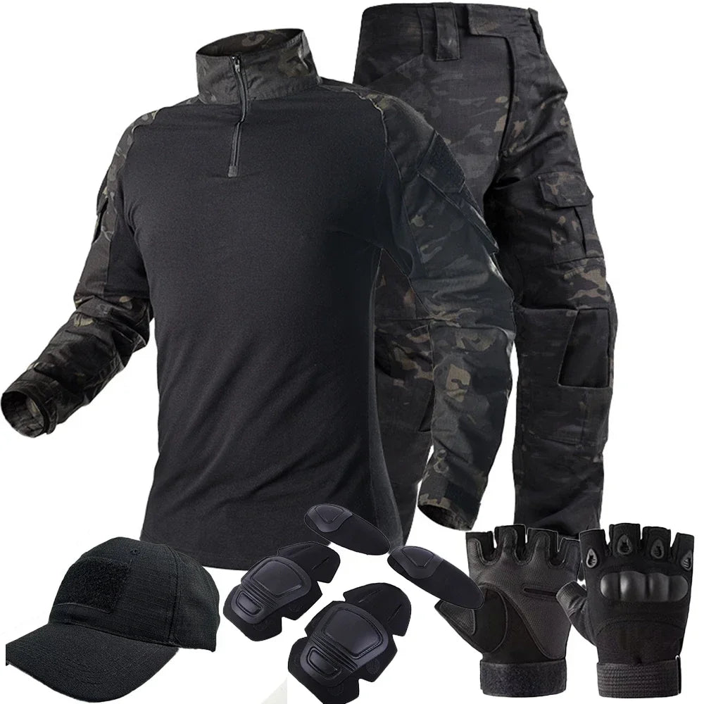 Tactical Uniform Suits Milit Outdoor Camouflage Suit Hunting Shirts Pants Fish Trainning Airsoft Paintball Clothes Sets