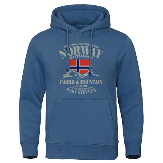 Norway FjordFashion High Quality Hoody Oversize Casual Mountain Hoodies For Men Autumn Street S-Xxl Hoodie Loose Clothing Women