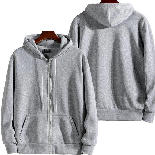 Fashion Zipper Hoodies Women/Men Fashion Long Sleeve Hooded Sweatshirt Casual Autumn Winter Sportwear Solid Clothes
