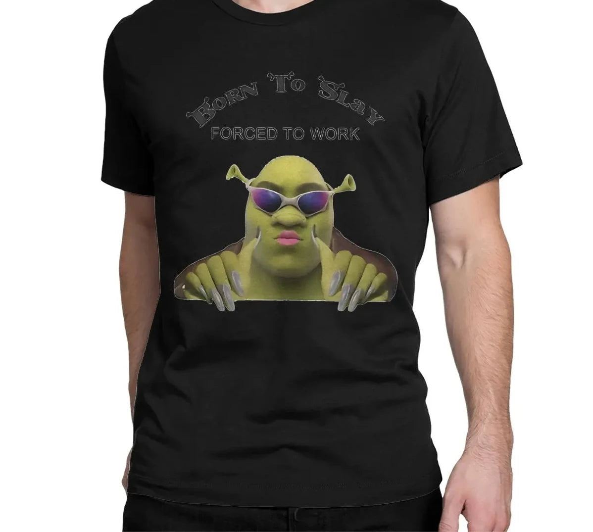 Women's Shrek Fun T-shirt Fashion Short Sleeve Round Neck Print Women Clothing Aesthetic Harajuku Y2k Top Vintage Clothes Cozy