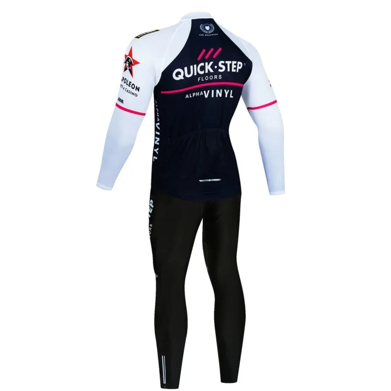 Winter QUICK STEP Cycling Jerseys Set MTB Bike Clothes Maillot Ropa Ciclismo Invierno Bicycle Thermal Fleece Cycling Clothing