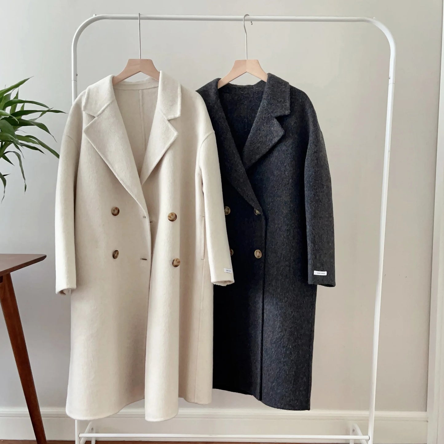 2025 Spring Women Drouble Breasted Woolen Coat Loose Style Cashmere Winter Clothes Long Coats Tops New