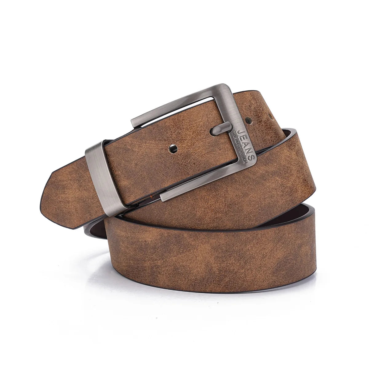 New Men's High-Quality PU Leather Belt Metal Pin Buckle Belt Leisure Business Waistband Fashionable Male Accessory Designer Belt