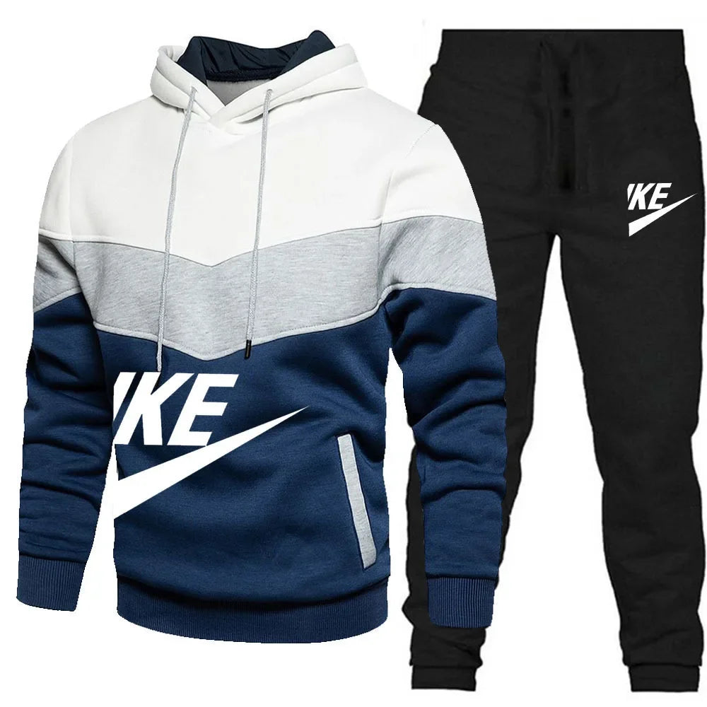 2025 New Autumn Winter Men's Sets Zipper Hoodie+Pants Pieces