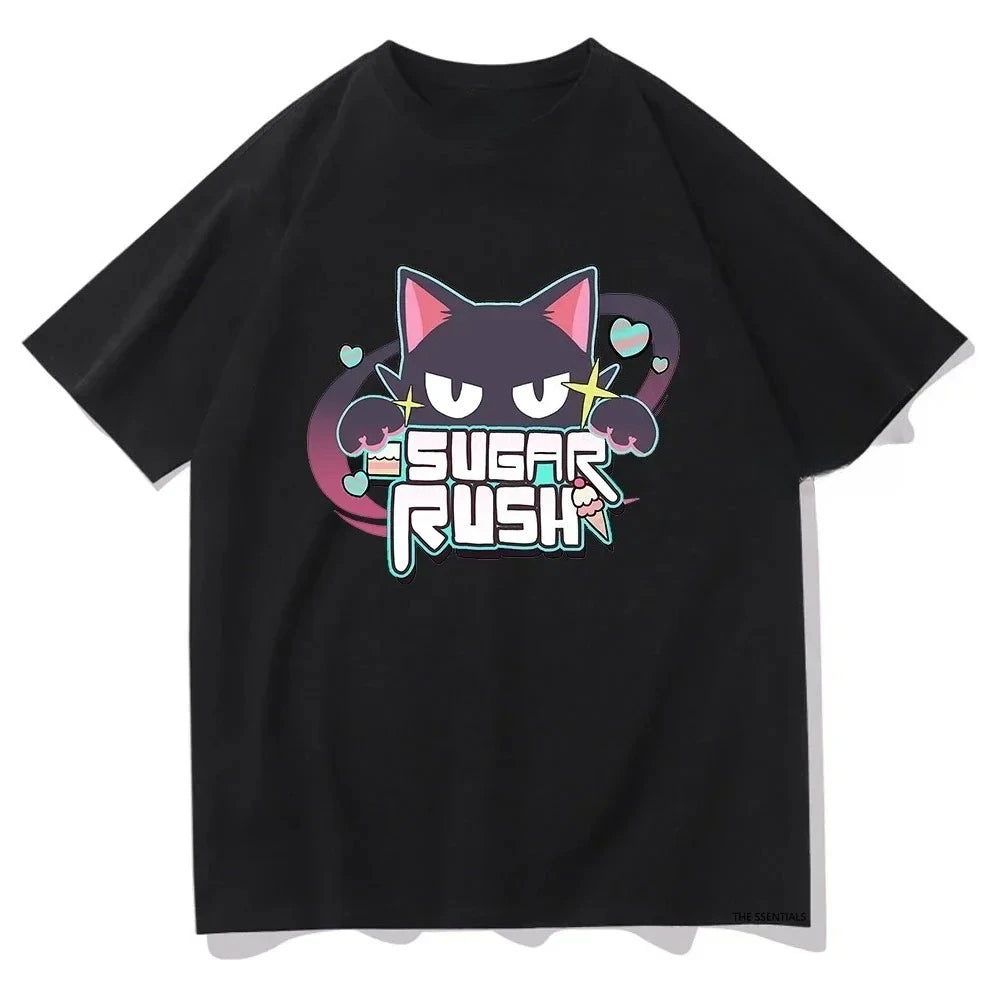 Blue Anime Archive T Shirts Sugar Rush Funny Women Clothing Unisex Streetwear Manga Cosplay Clothes Graphic T-Shirts