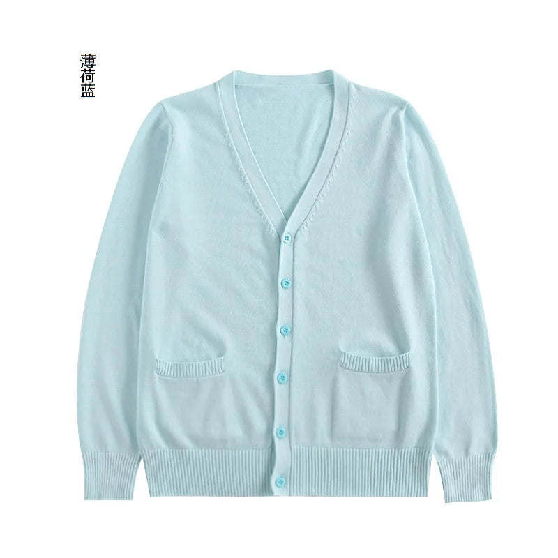 New sweater solid candy women Knit Top Fashion Female Cardigan thin spring  autumn Long sleeve adult jacket clothes Slim XS-2XL
