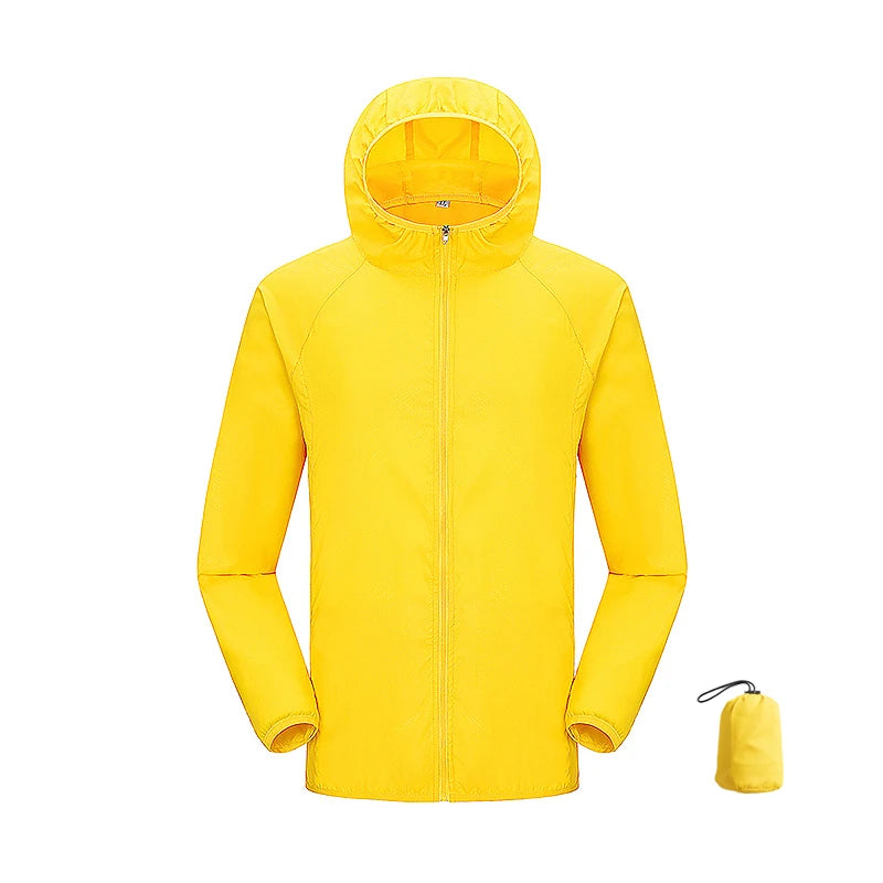 Camping Rain Jacket Men Women Waterproof Sun Protection Clothing Fishing Hunting Clothes Quick Dry Skin Windbreaker With Pocket