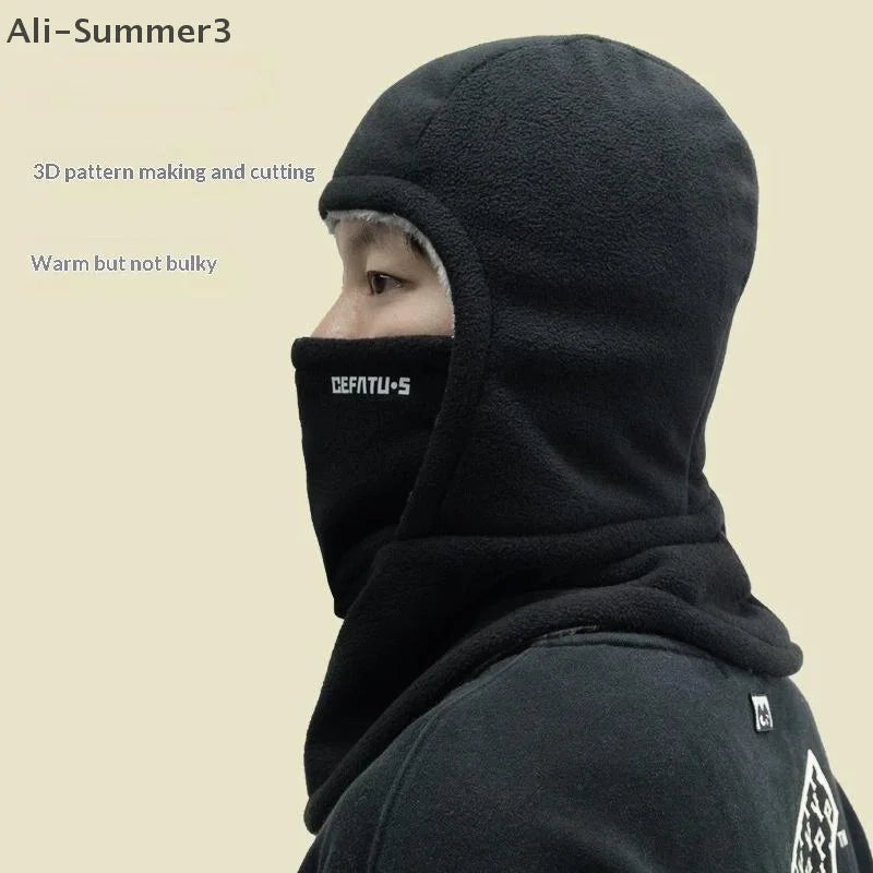 Fleece Balaclava Cycling Cap Cold-proof Windproof Warm Hood And Hat Thicken Thermal Ski Windproof Cap Women Men