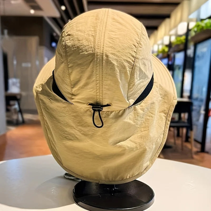Durable Carbon Fiber Outdoor Sun Hat for Hiking, Camping, Golf & More - Non-Woven, Black