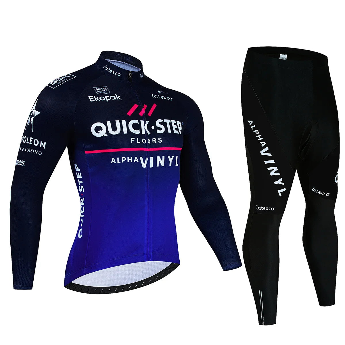 Winter QUICK STEP Cycling Jerseys Set MTB Bike Clothes Maillot Ropa Ciclismo Invierno Bicycle Thermal Fleece Cycling Clothing