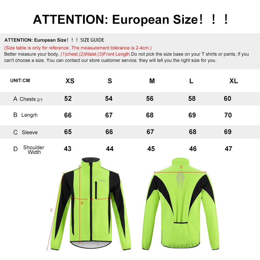 HISERWA Cycling Men's Jacket WindProof Fleece Pro Cycling Jackets Longsleeve Warm Soft Brushed Pro Breathable Bicycle Clothing