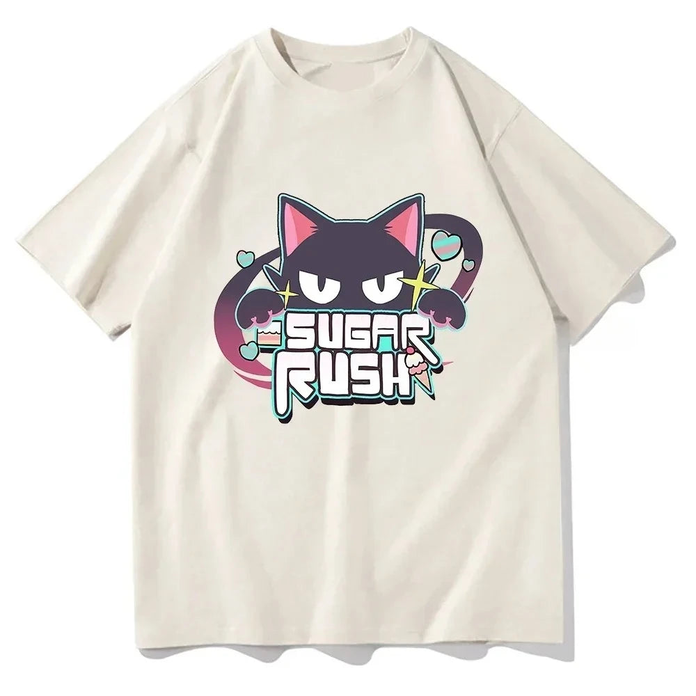 Blue Anime Archive T Shirts Sugar Rush Funny Women Clothing Unisex Streetwear Manga Cosplay Clothes Graphic T-Shirts