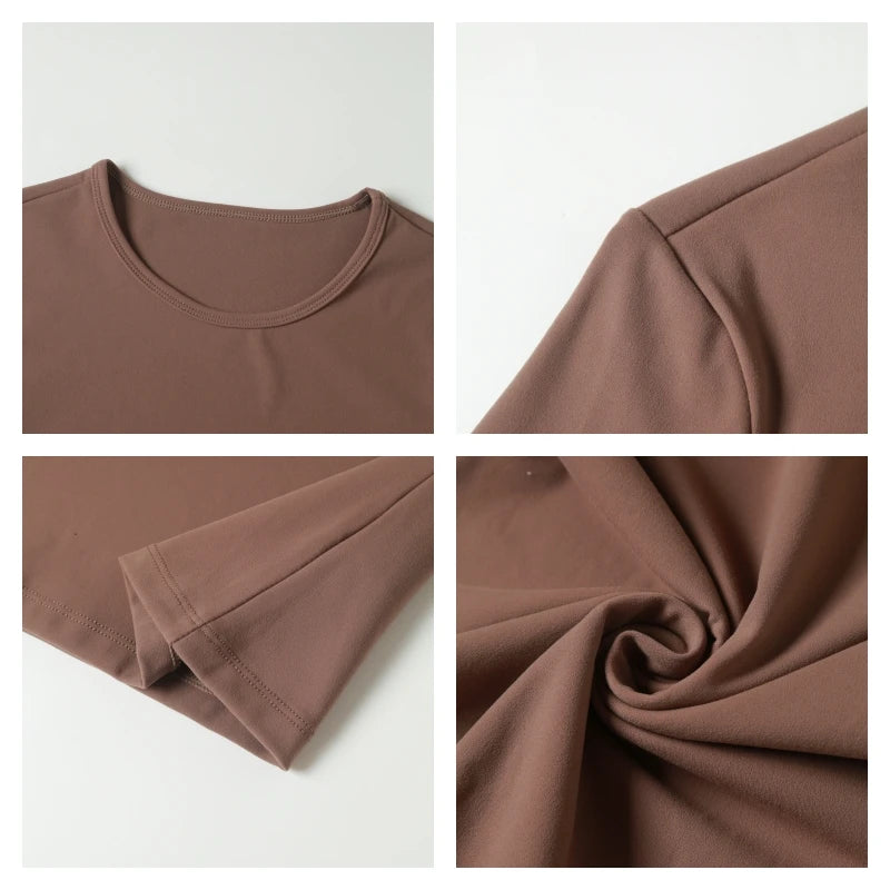 Autumn/Winter Sports Long Sleeved Shirts Women Casual Outdoor Top Gym Fitness Wear T-shirt  Yoga Shirt Push Up Workout Clothes