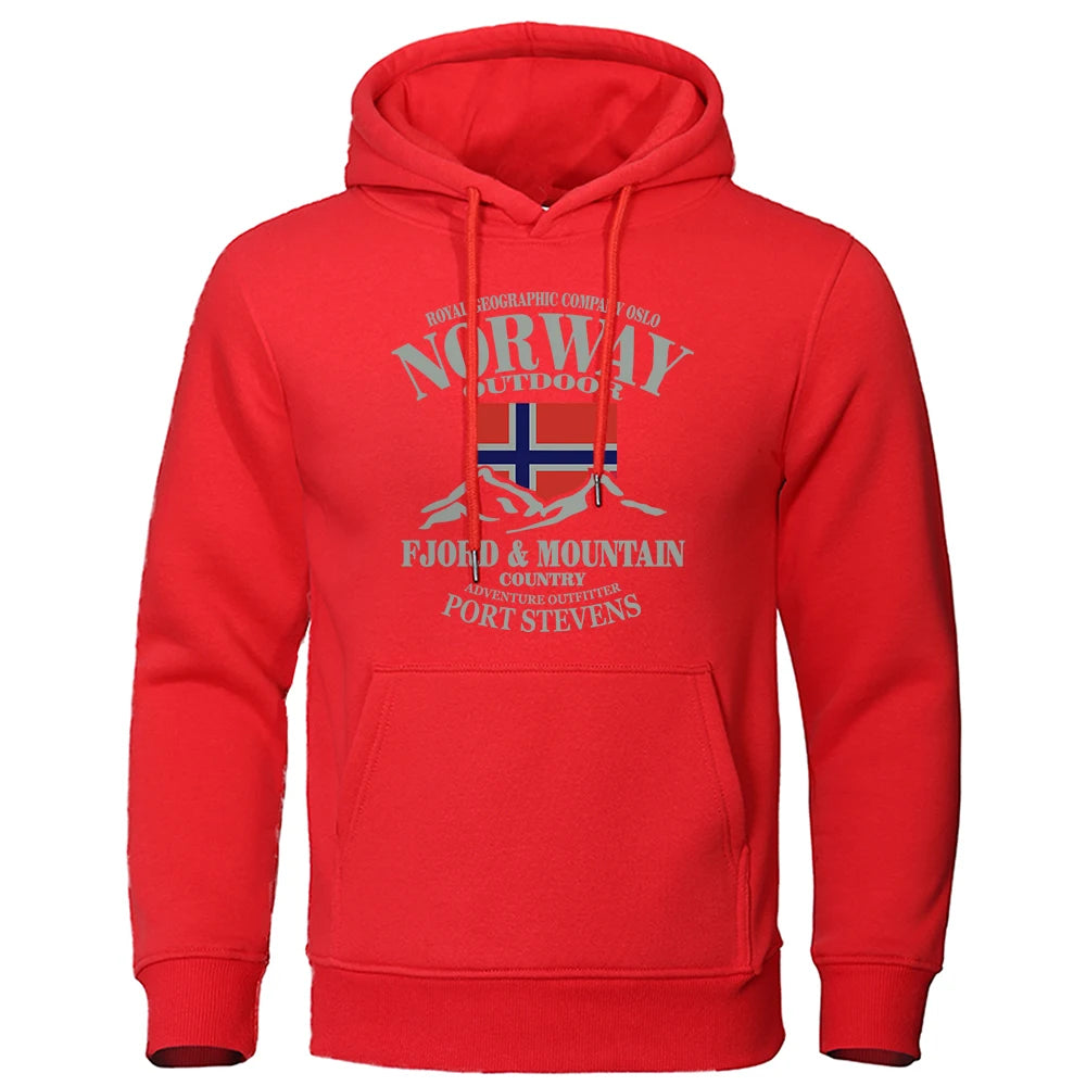 Norway FjordFashion High Quality Hoody Oversize Casual Mountain Hoodies For Men Autumn Street S-Xxl Hoodie Loose  Clothing Women