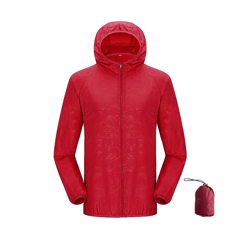 Camping Rain Jacket Men Women Waterproof Sun Protection Clothing Fishing Hunting Clothes Quick Dry Skin Windbreaker With Pocket