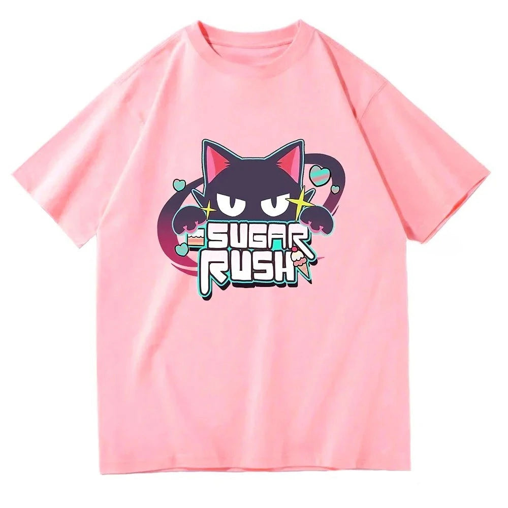 Blue Anime Archive T Shirts Sugar Rush Funny Women Clothing Unisex Streetwear Manga Cosplay Clothes Graphic T-Shirts