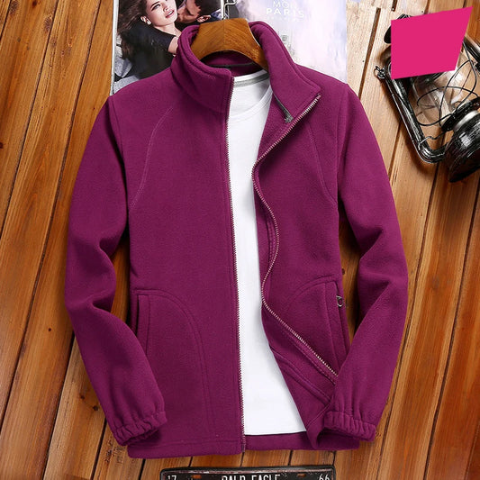 2025 New Multicolor Women's Zipper Cardigan Sweatershirt Warm Coral Jacket Ladies Outdoor Running Polar Fleece Coat Clothes