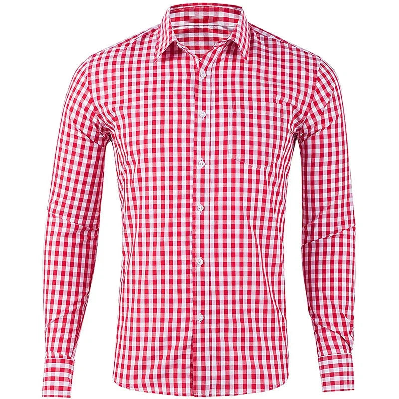 Men's Long Sleeve Shirt Casual Plaid Color Summer 3D Printed Lapel Shirt Summer New  Fashion Casual Men's Clothing Unisex Tops
