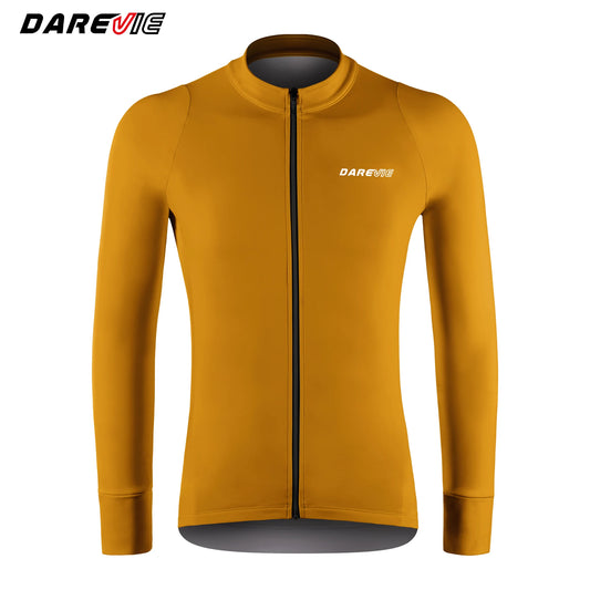 DAREVIE Man Cycling Maillot Winter Keep Warm Pro Level Cycling Jersey Anti UV Soft Thermal Anti Slip Men's Cycling Clothing