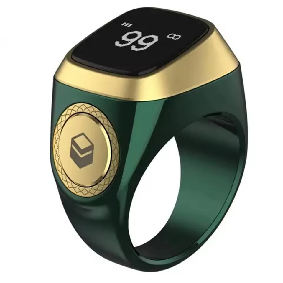 2026 Newest Qibla Zikr Muslim Smart Ring Tally Tasbeeh Counter 5 Prayer Time Reminder Waterproof Smart Rings Men Women Muslims