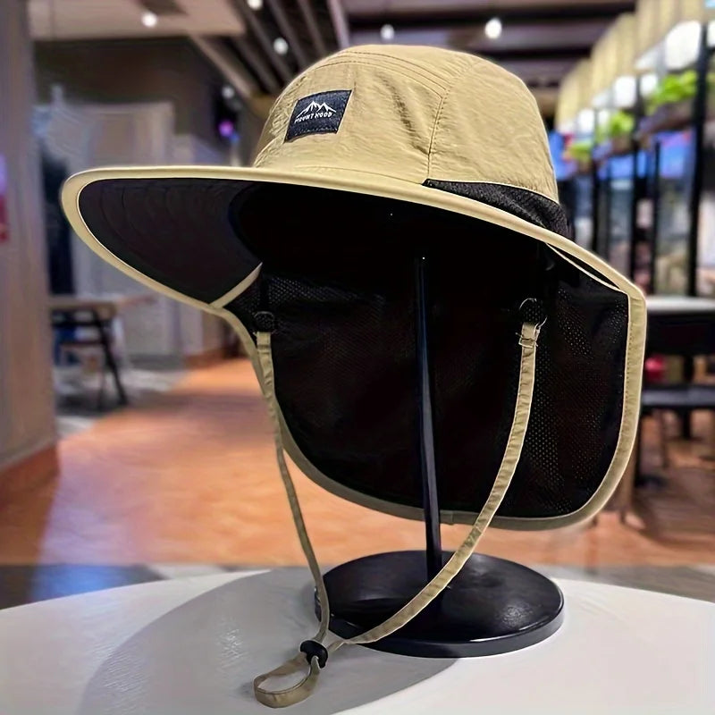 Durable Carbon Fiber Outdoor Sun Hat for Hiking, Camping, Golf & More - Non-Woven, Black