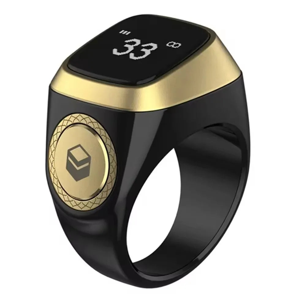 2026 Newest Qibla Zikr Muslim Smart Ring Tally Tasbeeh Counter 5 Prayer Time Reminder Waterproof Smart Rings Men Women Muslims