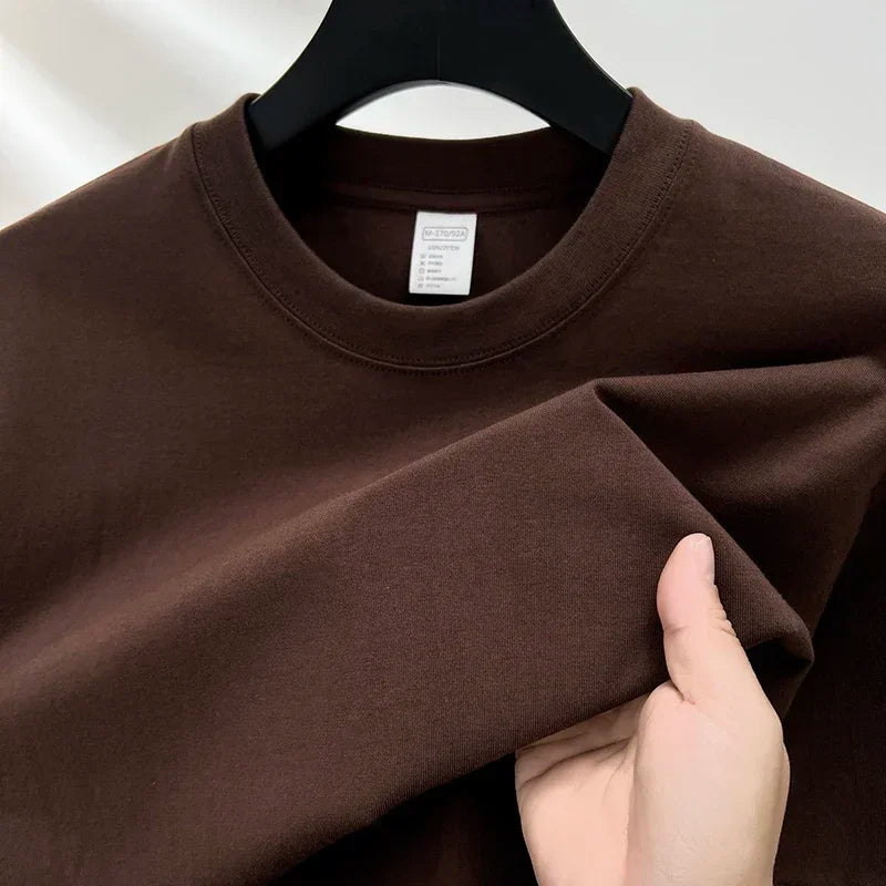 Summer  100% Pure Cotton Men's Short Sleeve Round Neck Fashionable Style Half Sleeved Top Breathable T Shirt Short Sleeve