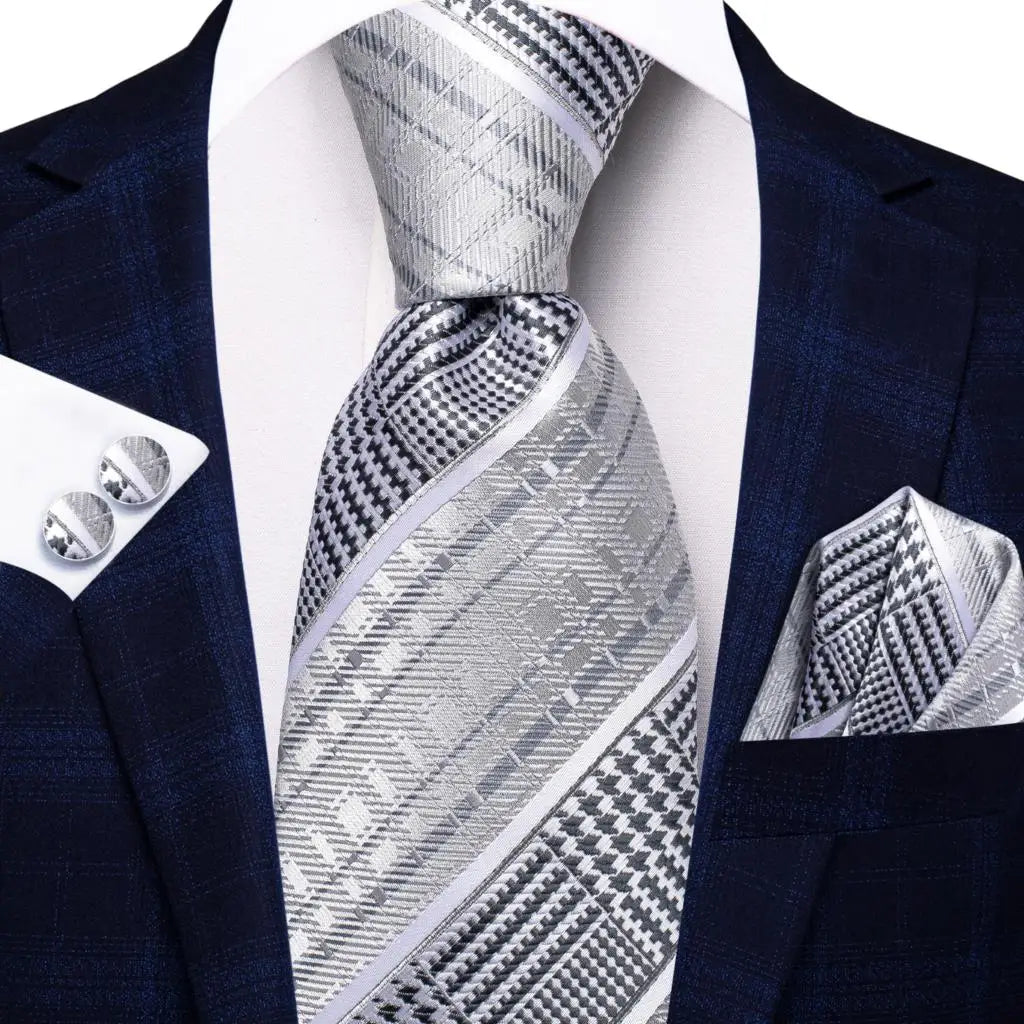 Hi-Tie Champagne Floral Paisley Silk Elegant Tie For Men Groom Wedding Men Necktie Pocket Square Cufflink Accessory Wholesale
