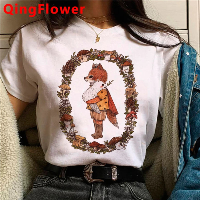 Kawaii Mushroom clothes women kawaii harajuku vintage t shirt graphic tees women streetwear