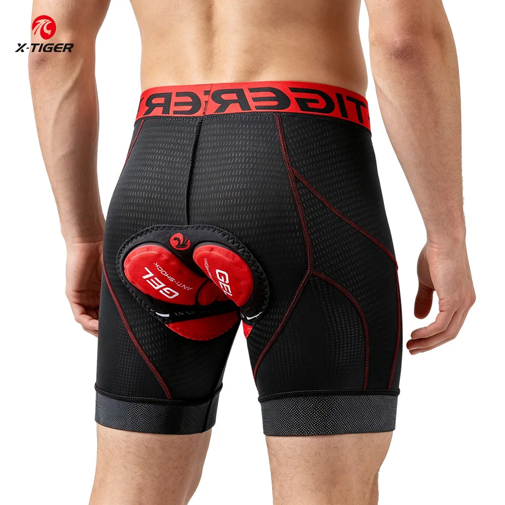 X-TIGER Breathable cycling shorts Pockets Gel padded Reflective Bicycle MTB underwear Sports Leisure Pants Cycling clothing