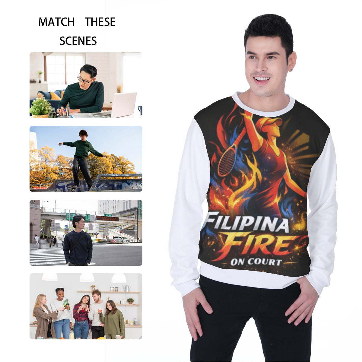 All-Over Print Men's Heavy Fleece Sweatshirt