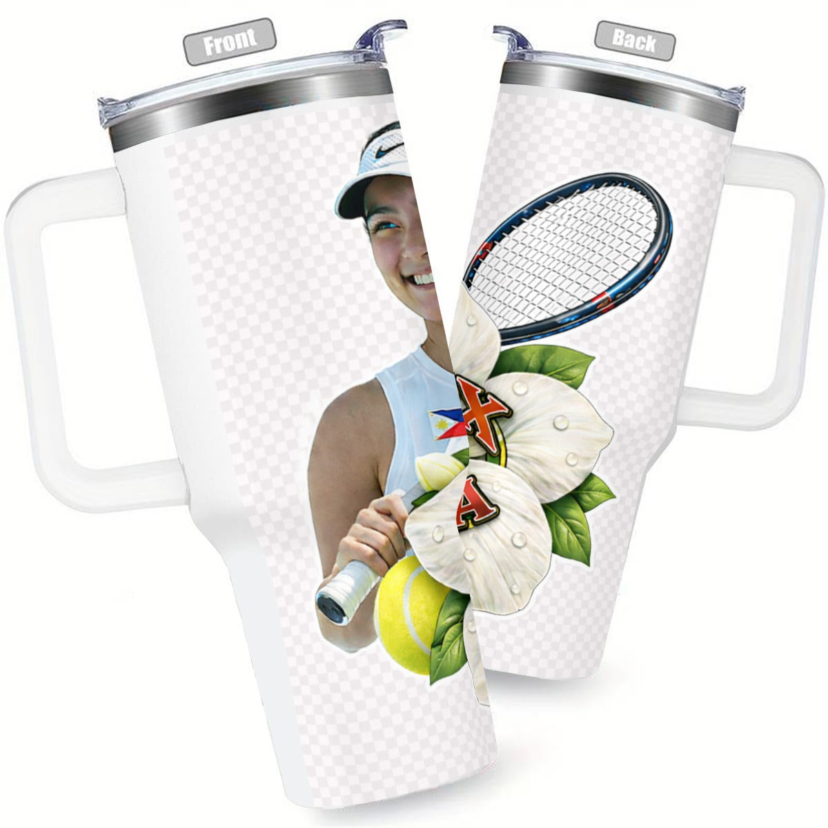 40 oz Tumbler With Handle Printed in USA