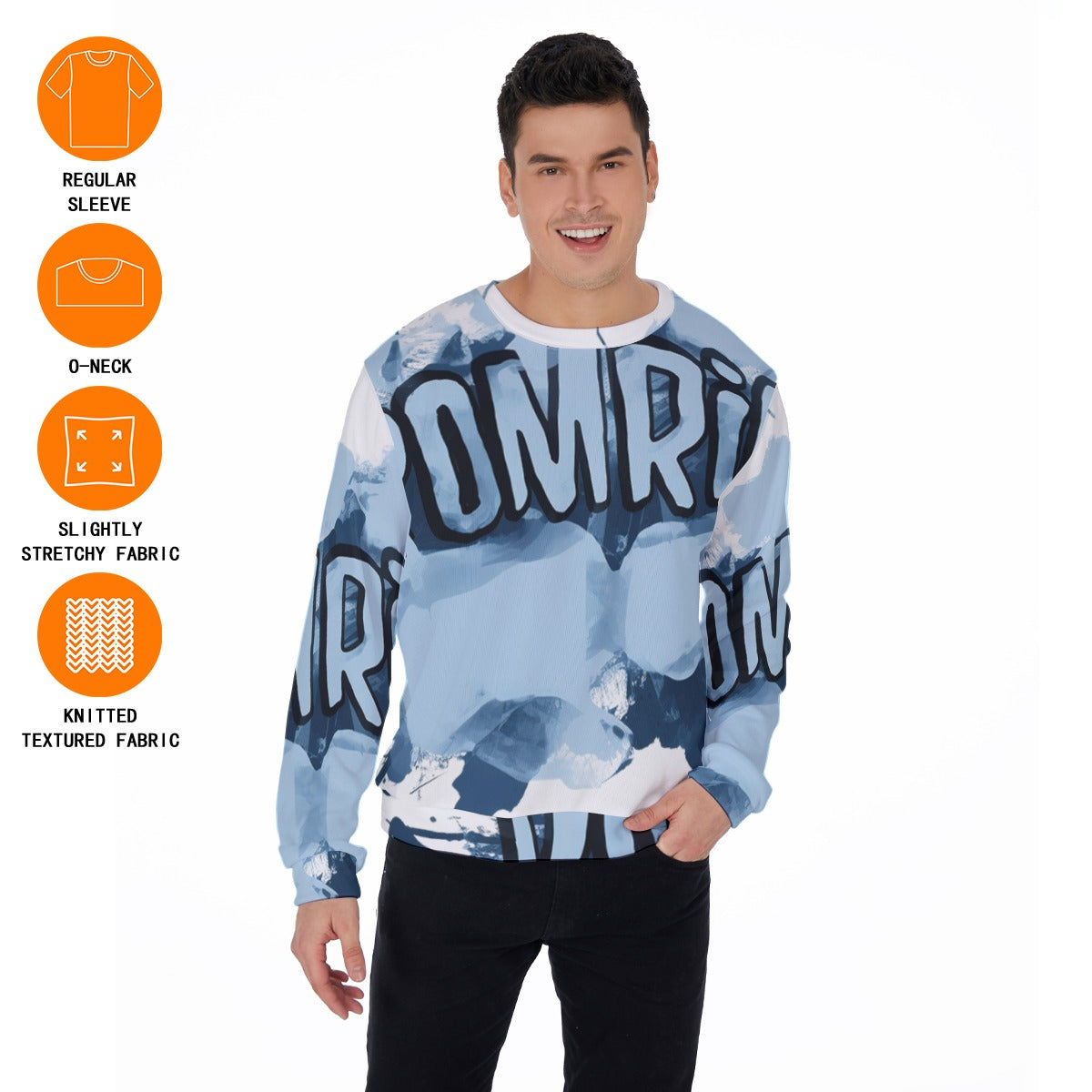 All-Over Print Men's Thicken Sweater