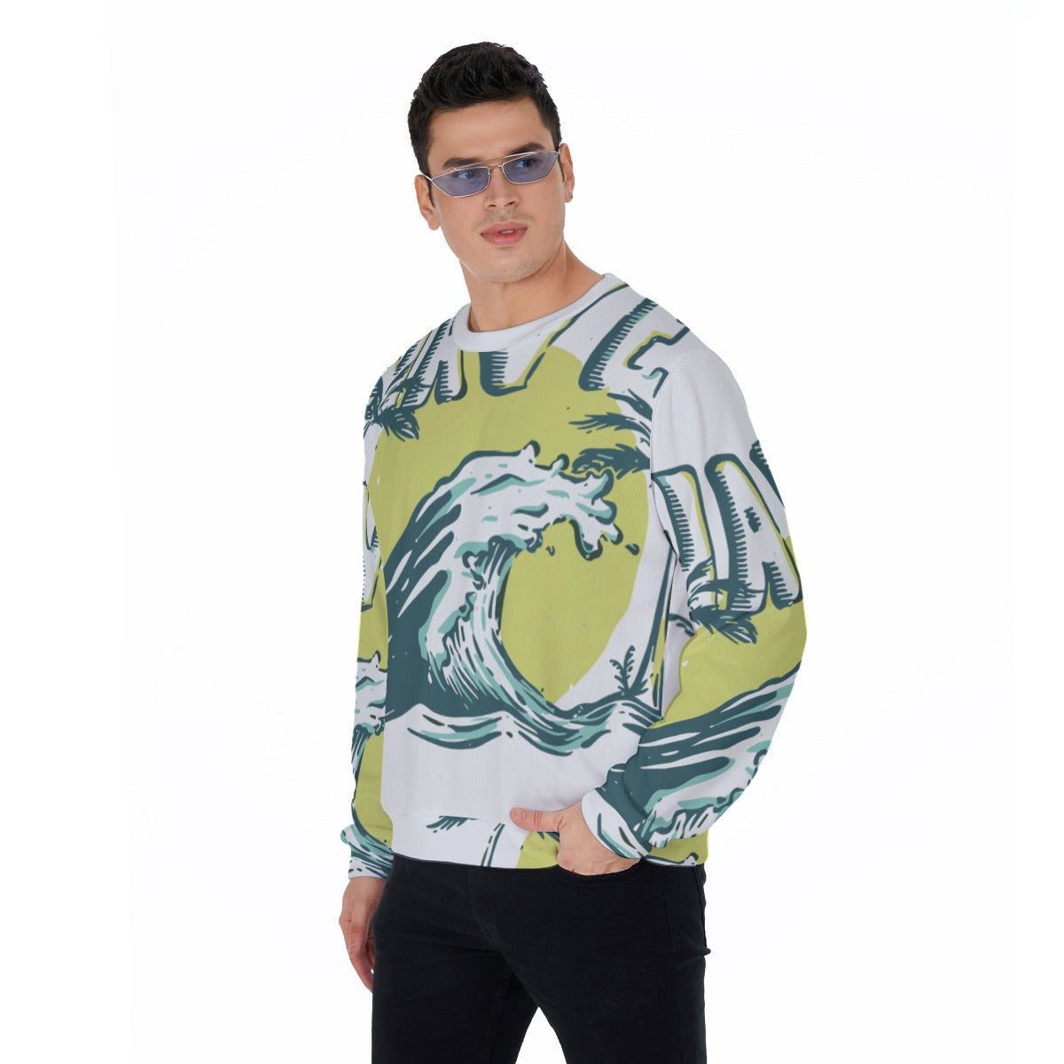 All-Over Print Men's Thicken Sweater
