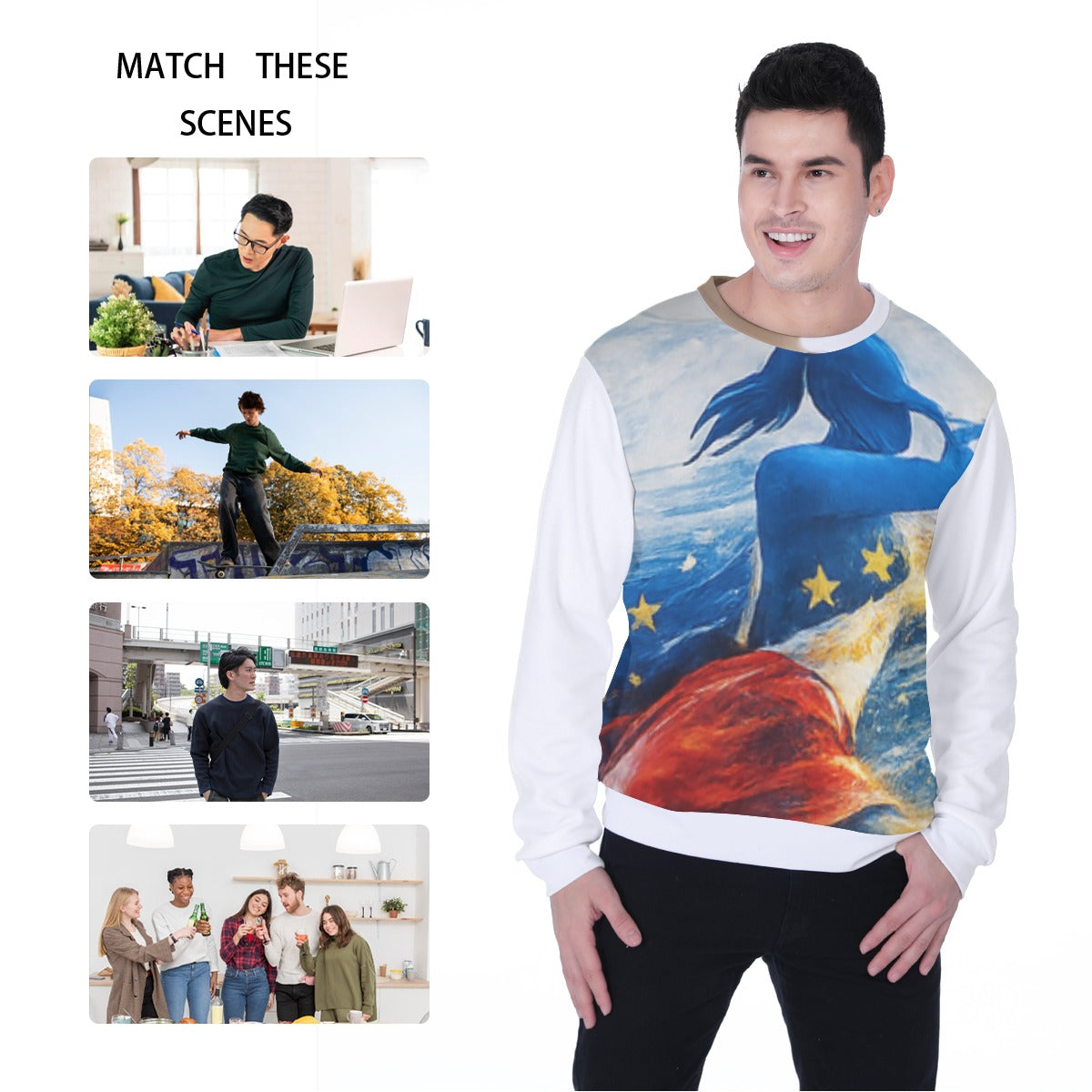 All-Over Print Men's Heavy Fleece Sweatshirt