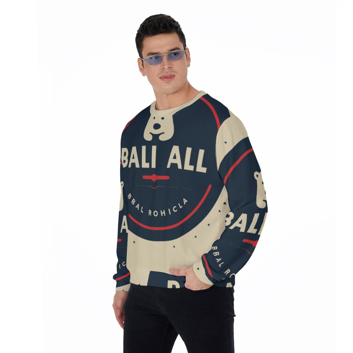 All-Over Print Men's Thicken Sweater