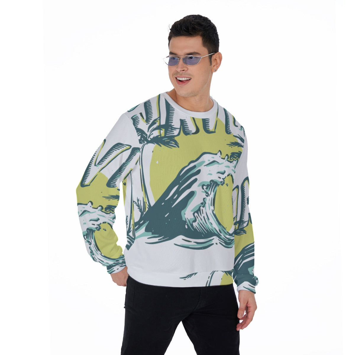 All-Over Print Men's Thicken Sweater