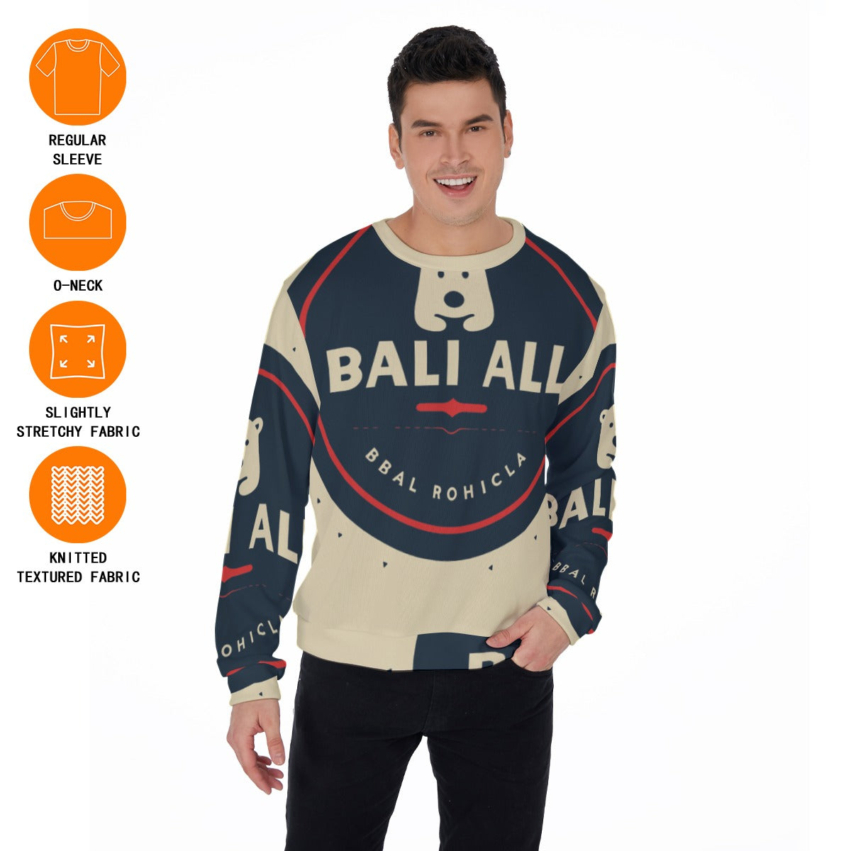 All-Over Print Men's Thicken Sweater