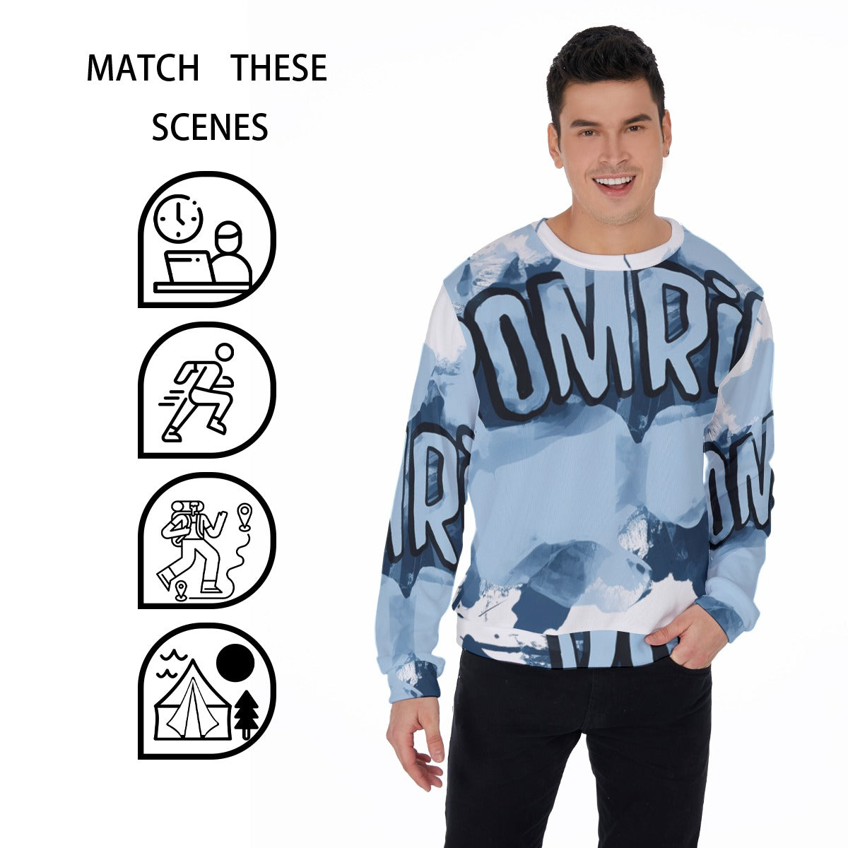 All-Over Print Men's Thicken Sweater