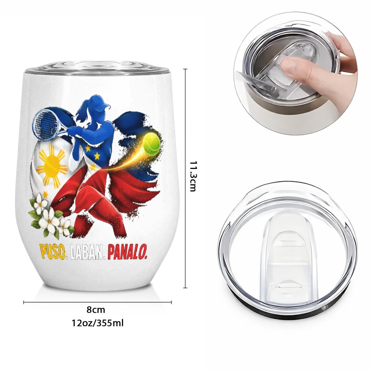 All-Over Print Egg Cup Wine Tumbler|12OZ