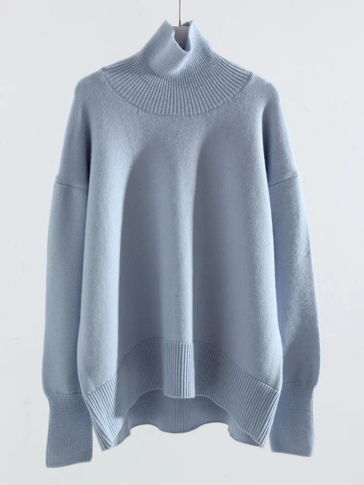 Winter Clothes Brown Sweaters Women Oversize Turtleneck Warm Pullovers Thick Sweaters For Women Oversized Sweater White Jumpers