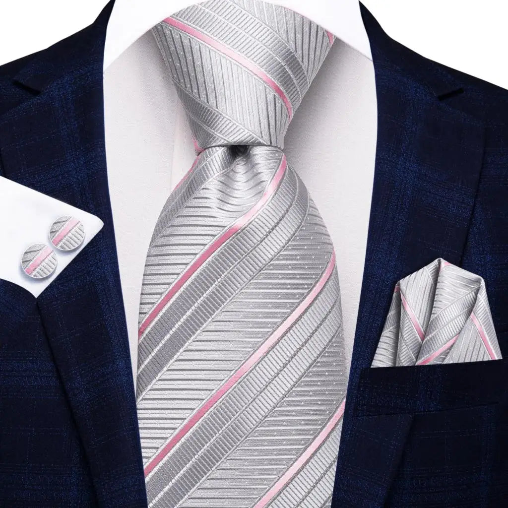 Hi-Tie Champagne Floral Paisley Silk Elegant Tie For Men Groom Wedding Men Necktie Pocket Square Cufflink Accessory Wholesale