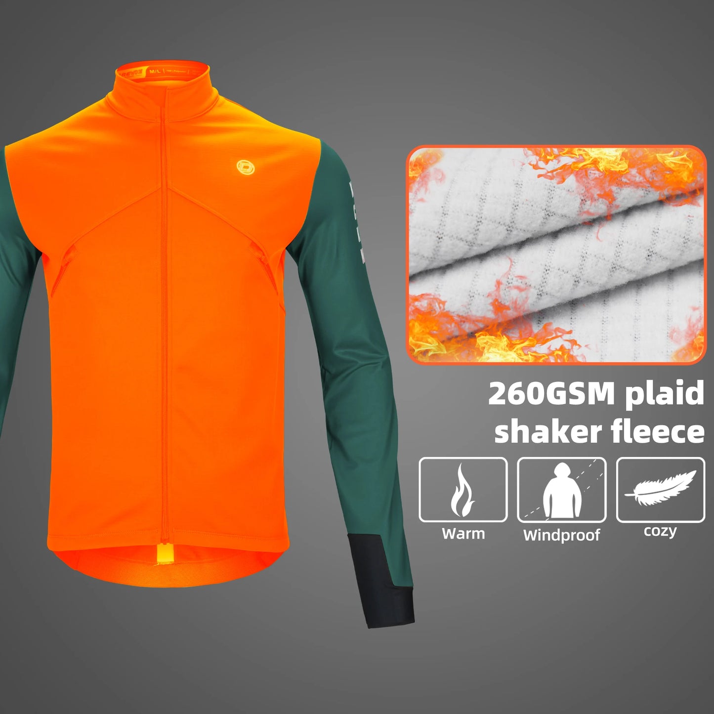 DAREVIE Cycling Men's Jacket Windproof Fleece Pro Cycling Jackets Long Sleeve Warm Soft Brushed Pro Breathable Bicycle Clothing