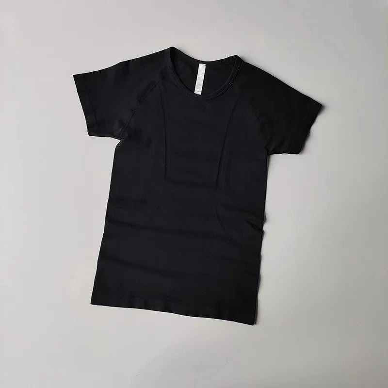 Summer Women's Short Sleeve Yoga T-Shirt Sports Shirt Gym Clothes Fitness Blouse Running Sweatshirt Casual Yoga Clothing Top