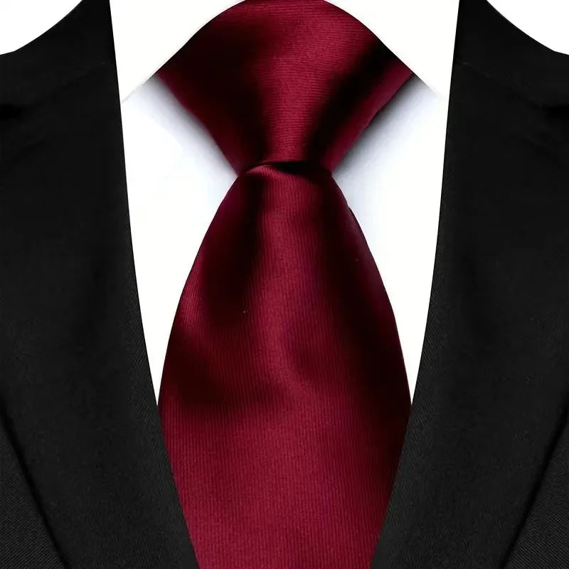 New Design Wedding 8CM Men Tie Dark Red Striped Paisley Flower Neckties For Men Business Party Groom Collar Accessories Gift