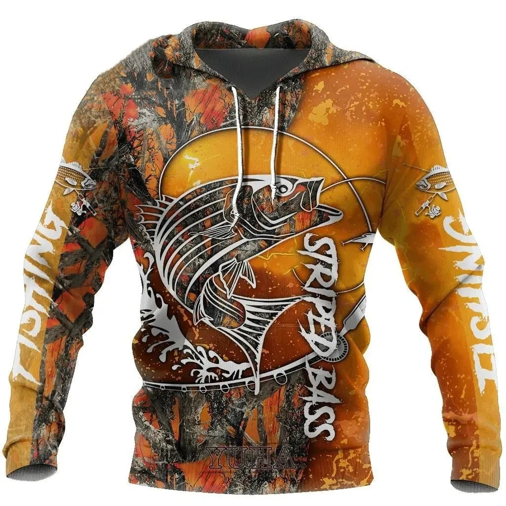 Animal Fisher Marlin Sweatshirts Man Tracksuit Fishing Camo Hoodies For Men Fashion Streetwear Harajuku Y2k 3D Print Pullovers
